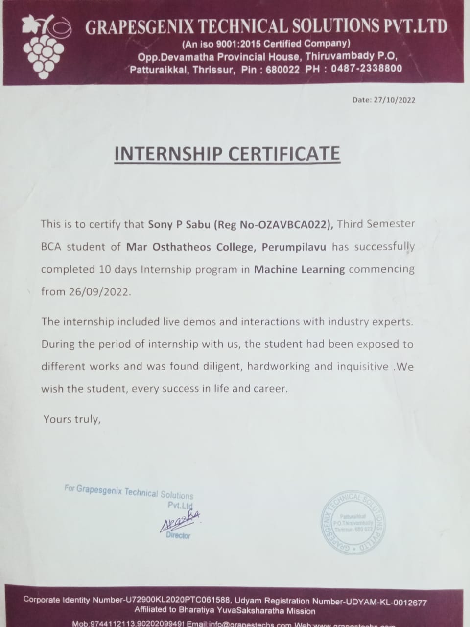 Certificate 3